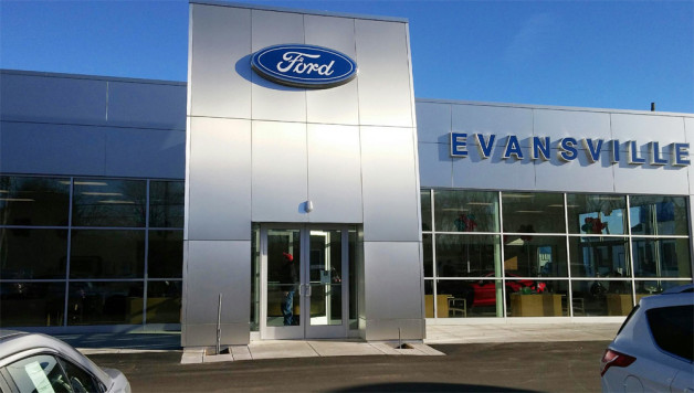 New ford dealership In evansville, WI. All new aluminum frames, doors & glass