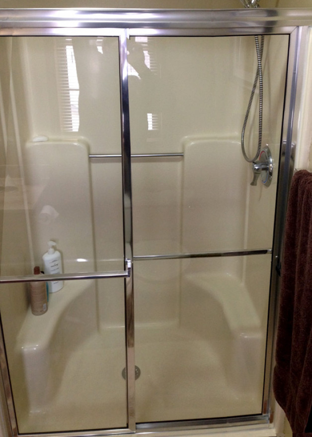 economy shower with fibergalss insert installed in McFarland, WI