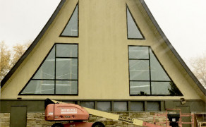 New arched church windows