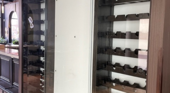 Sliding Tempered Glass Wine Cellar Doors