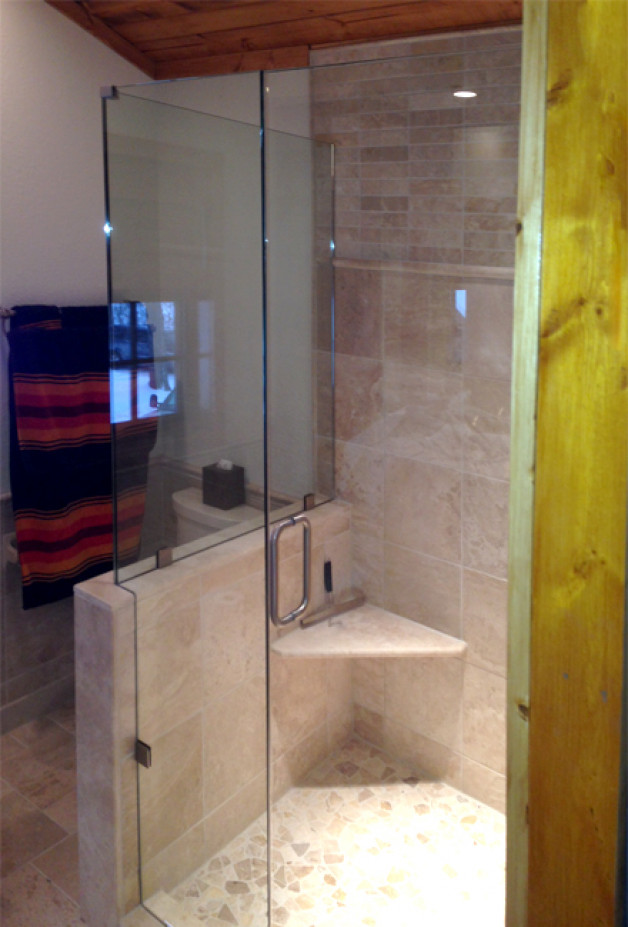 Glass shower installed by Area Glass in Madison, WI
